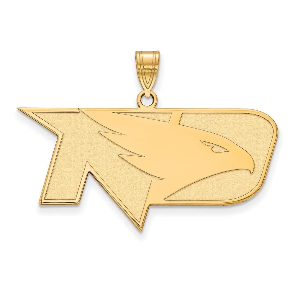 14k Yellow Gold North Dakota Large Square Logo Pendant