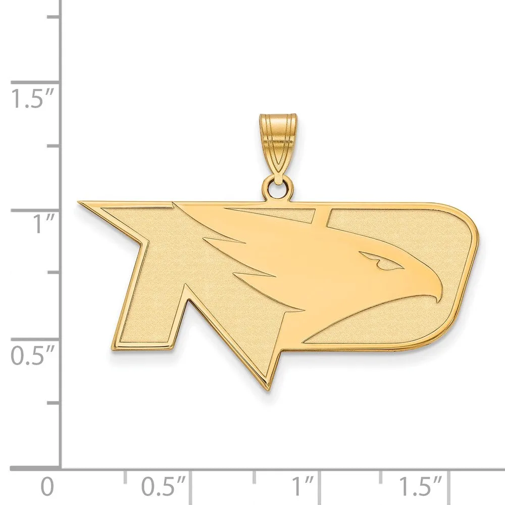 14k Yellow Gold North Dakota Large Square Logo Pendant