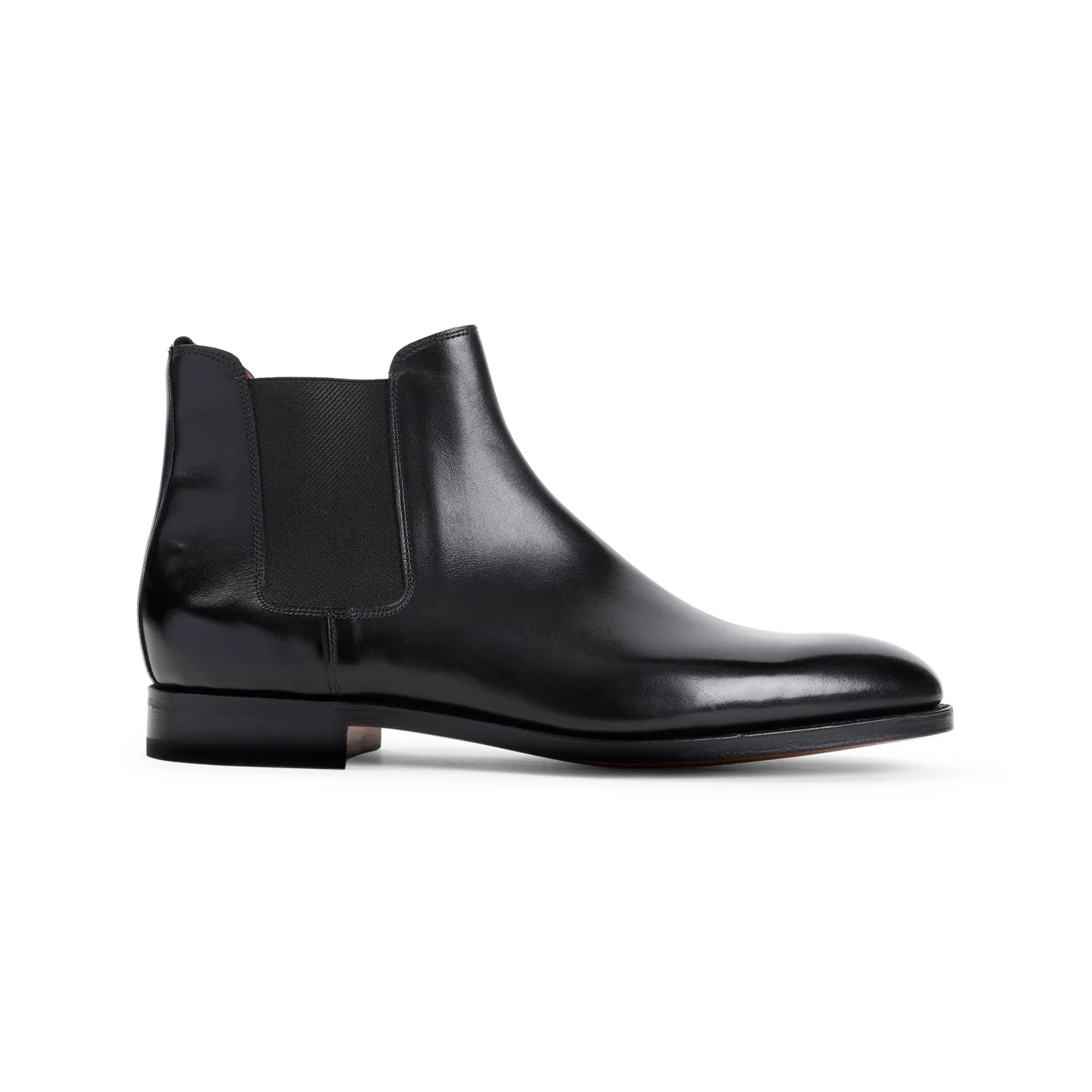 Black Calf Leather Lawry Boots