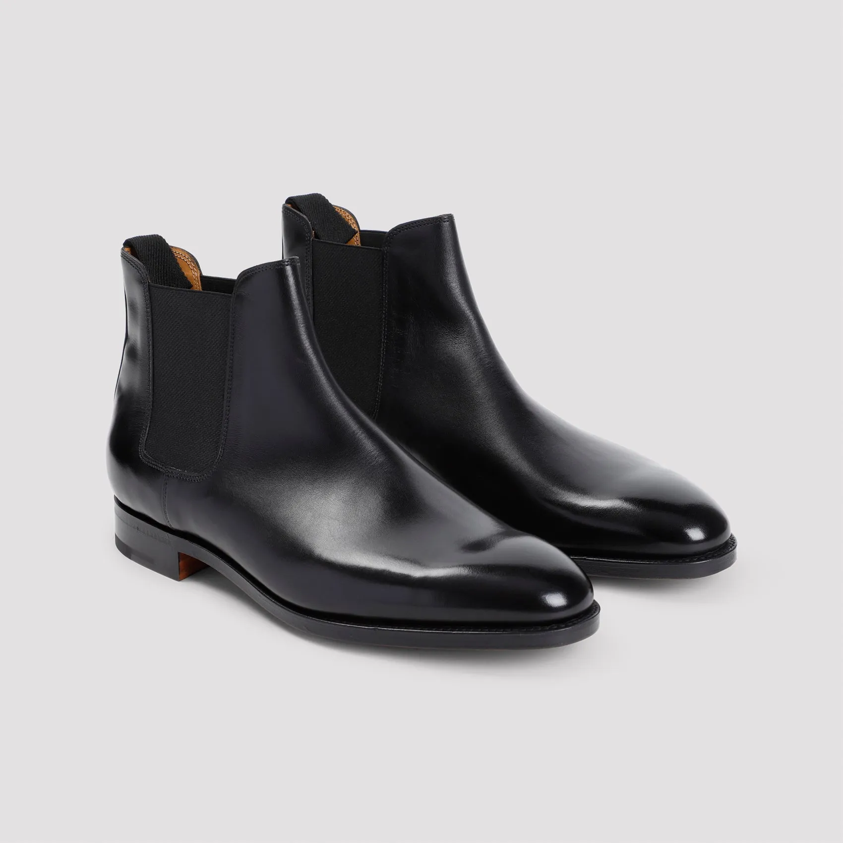 Black Calf Leather Lawry Boots