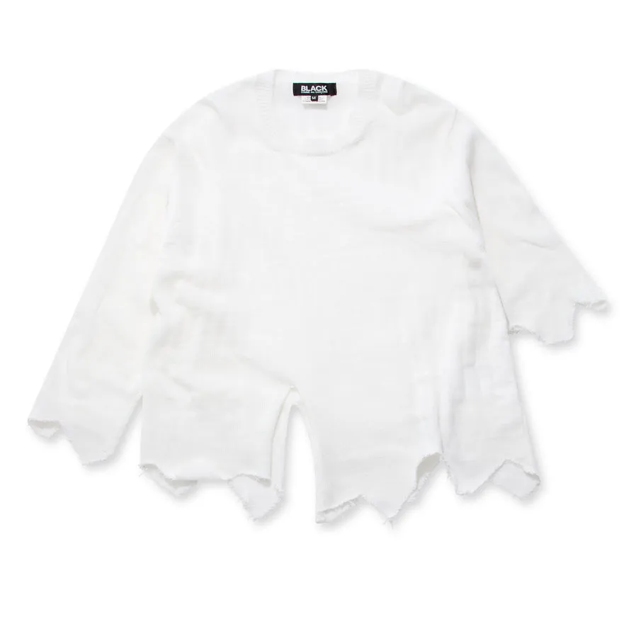 BLACK Comme des Garons  Sweater (White)