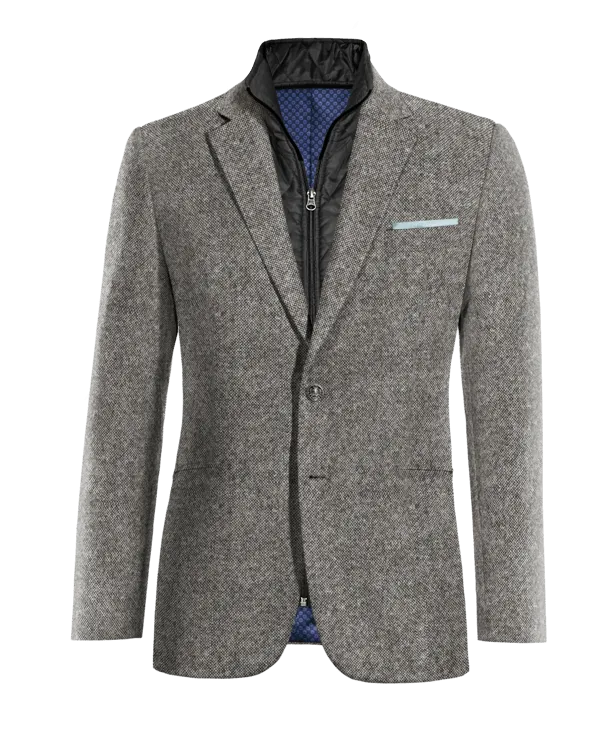  Blazer gris claro de donegal tweed edición limitada