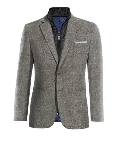  Blazer gris claro de donegal tweed edición limitada