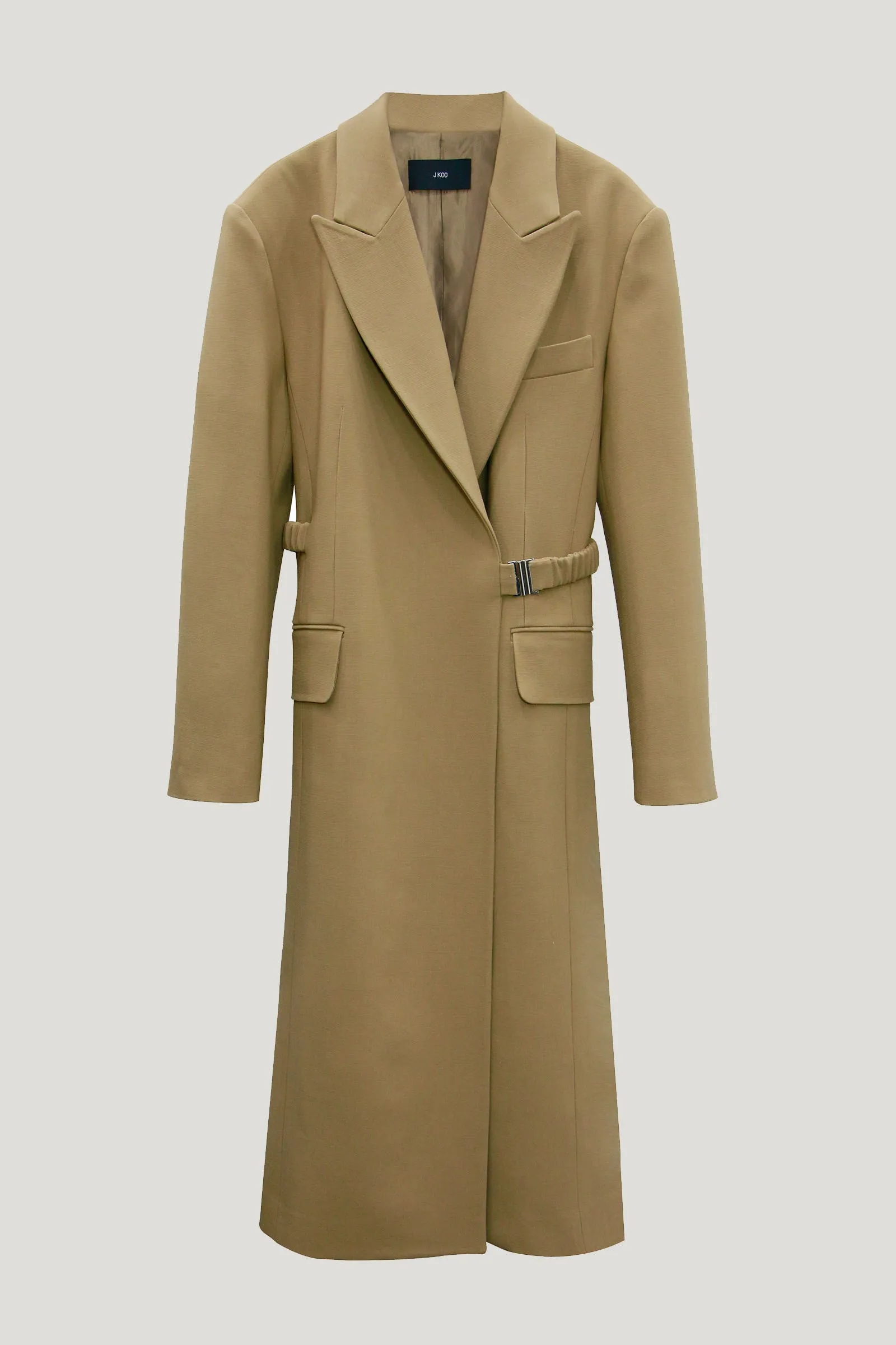 Brown Belted Wool Coat