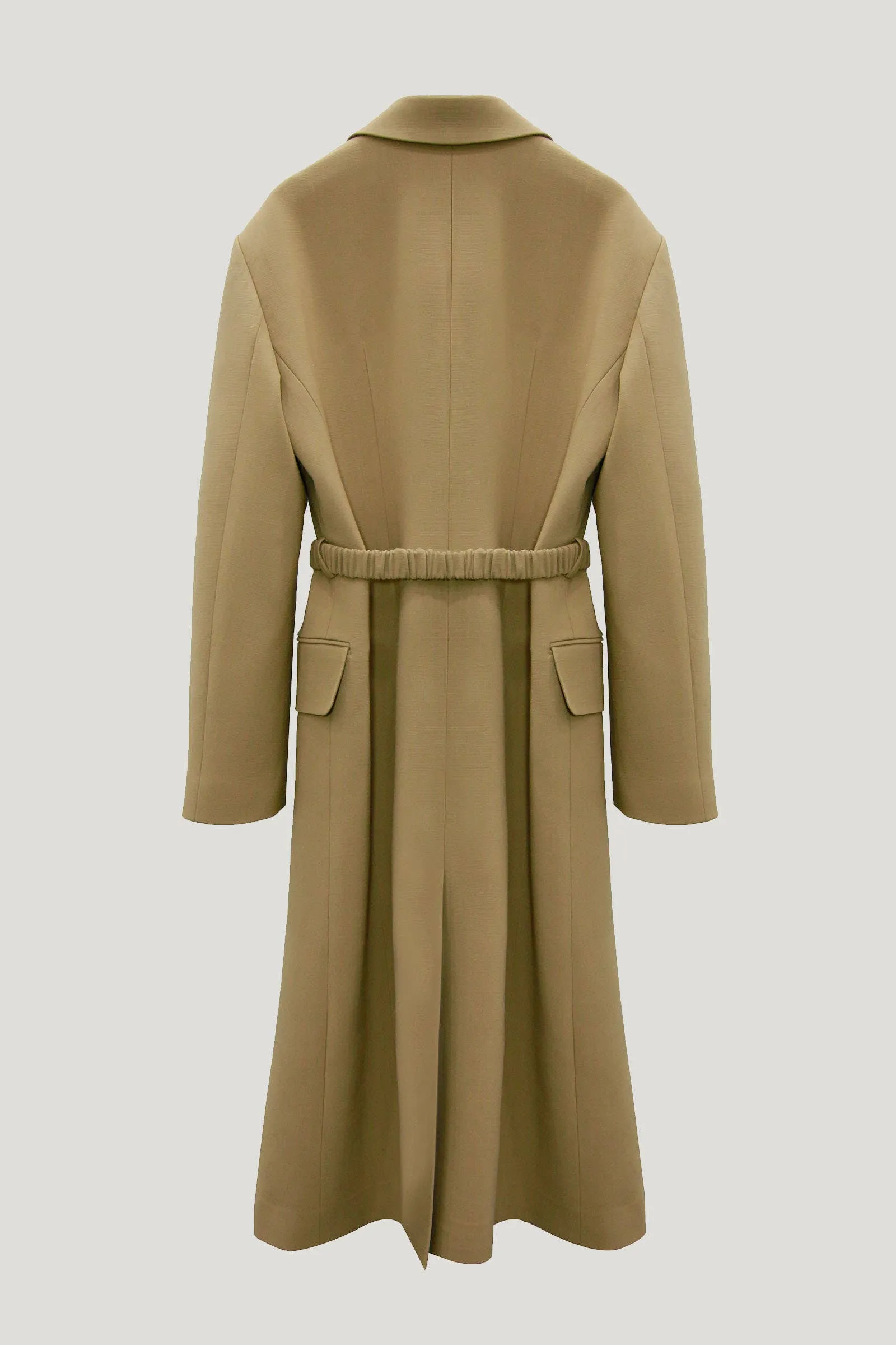 Brown Belted Wool Coat