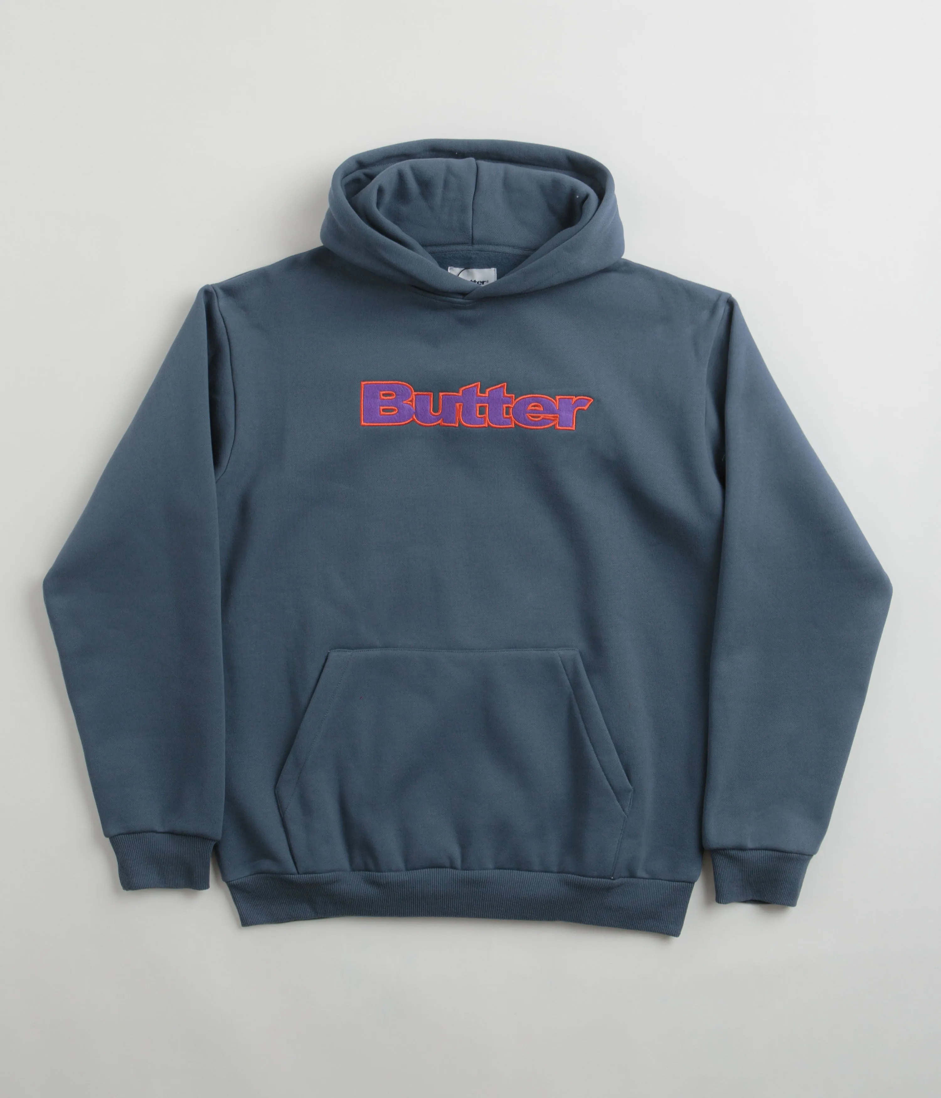 Butter Goods Felt Logo Applique Hoodie - Denim