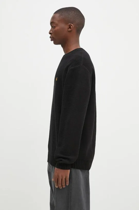 Carhartt WIP cotton jumper Chane Sweater black color I033884.00FXX