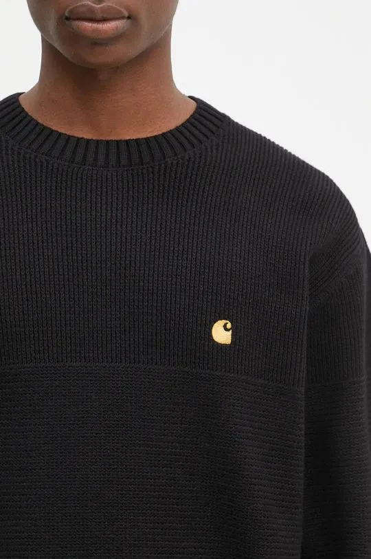 Carhartt WIP cotton jumper Chane Sweater black color I033884.00FXX