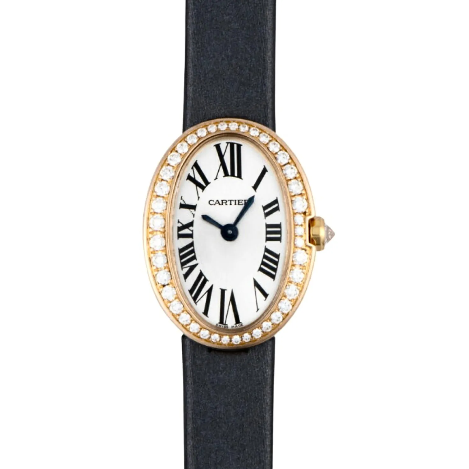 CARTIER BAIGNOIRE 18K Rose Gold ~1TCW Diamond Watch NEW Model