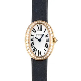 CARTIER BAIGNOIRE 18K Rose Gold ~1TCW Diamond Watch NEW Model