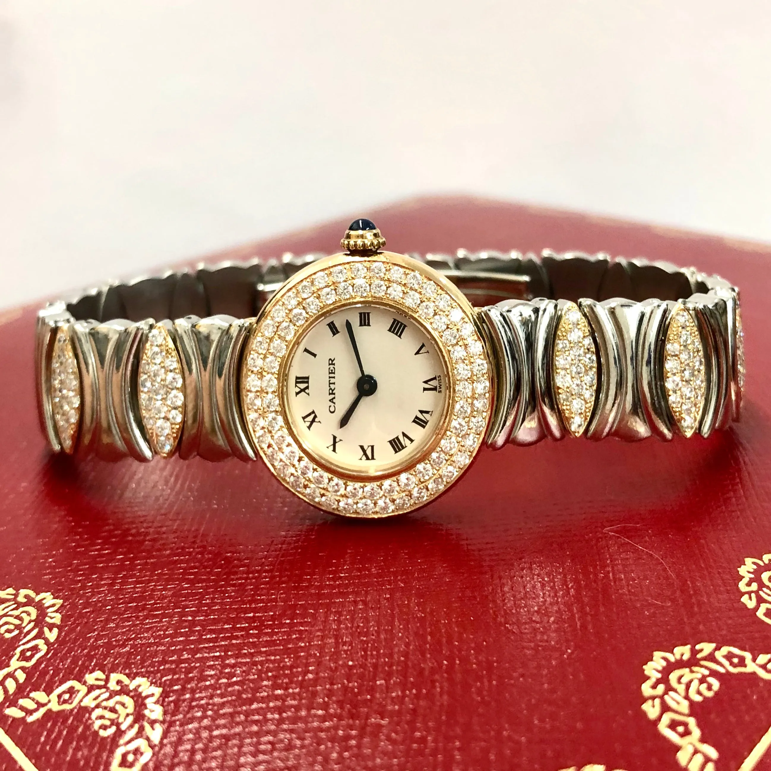 CARTIER COLISE Quartz 24mm 2 Tone 1.59TCW DIAMOND Watch