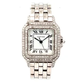 CARTIER PANTHERE 27mm Steel 1.27TCW Diamond Watch