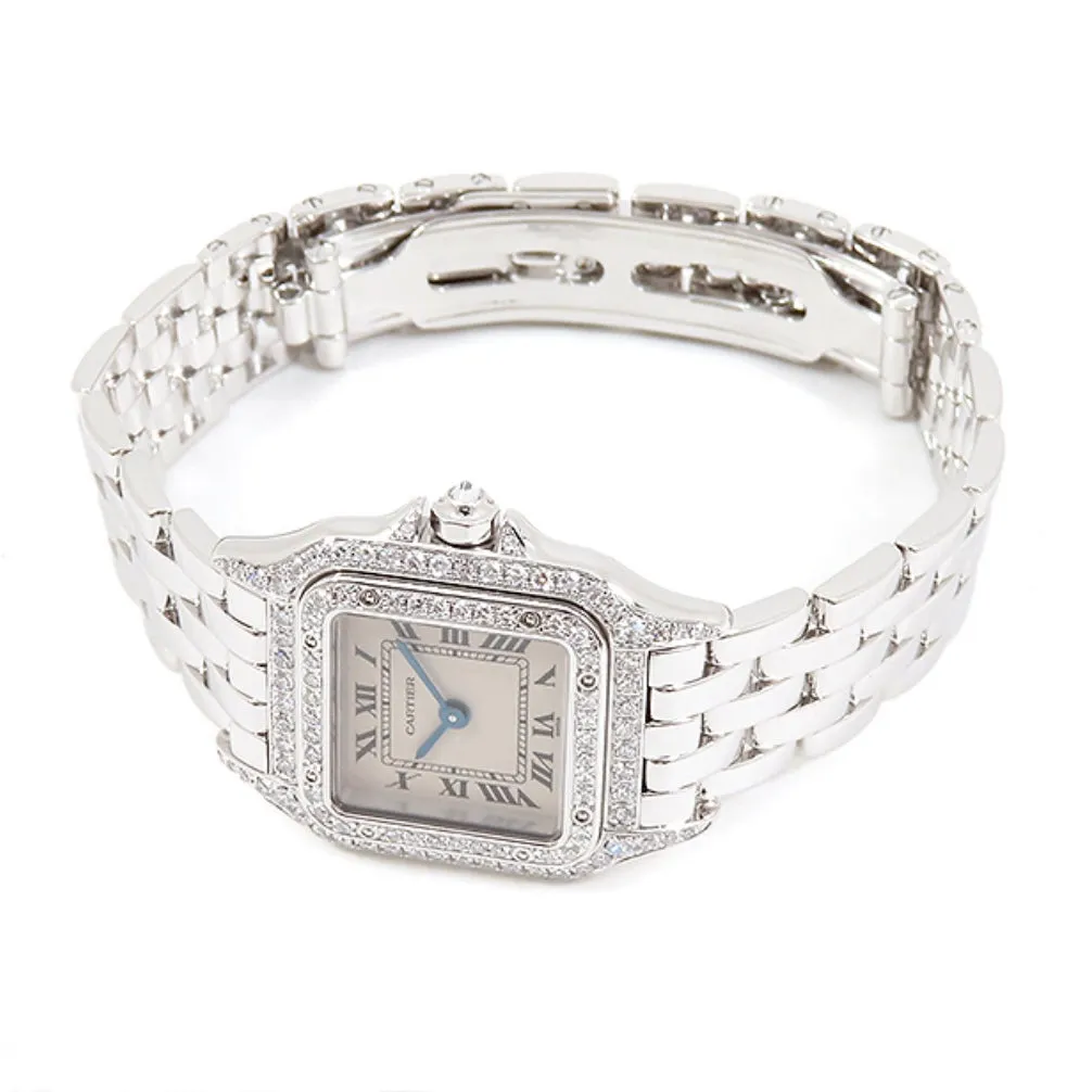 CARTIER PANTHERE Quartz 23mm 18K White Gold ~1TCW DIAMOND Watch