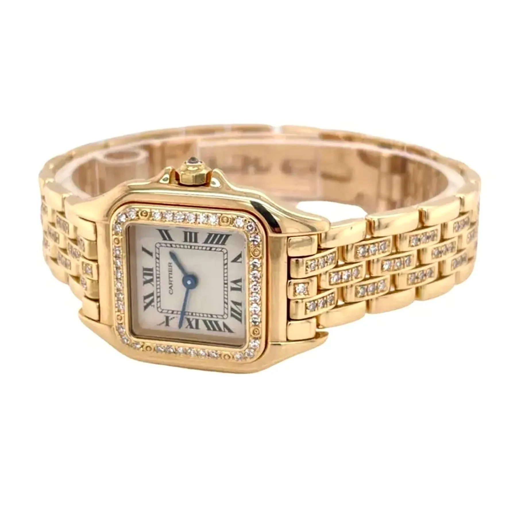 CARTIER PANTHERE Quartz 23mm 18K Yellow Gold Diamond Watch