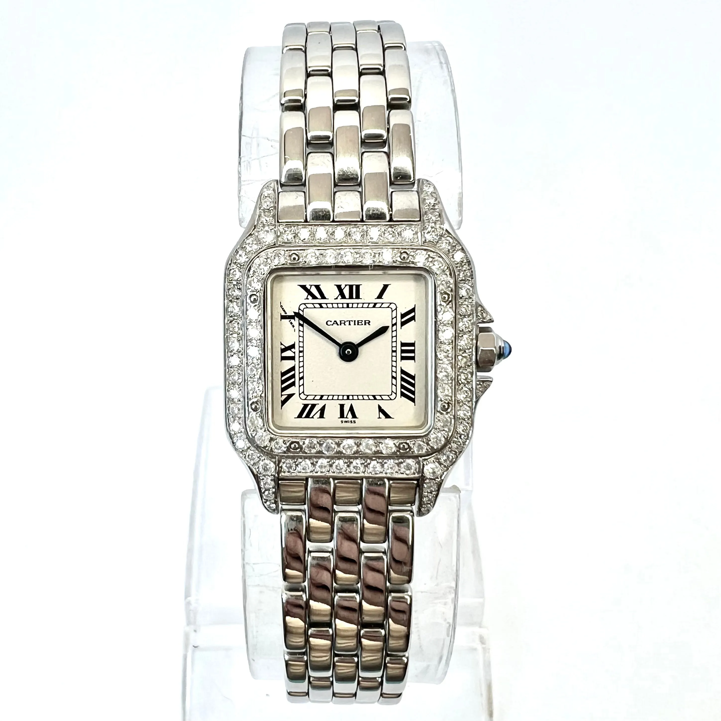 CARTIER PANTHERE Quartz 23mm Steel 0.87TCW DIAMOND Watch