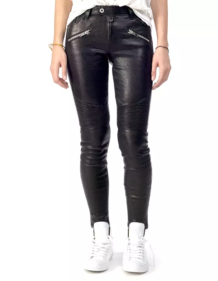 COCO - Stretch-Leather Skinny Pants