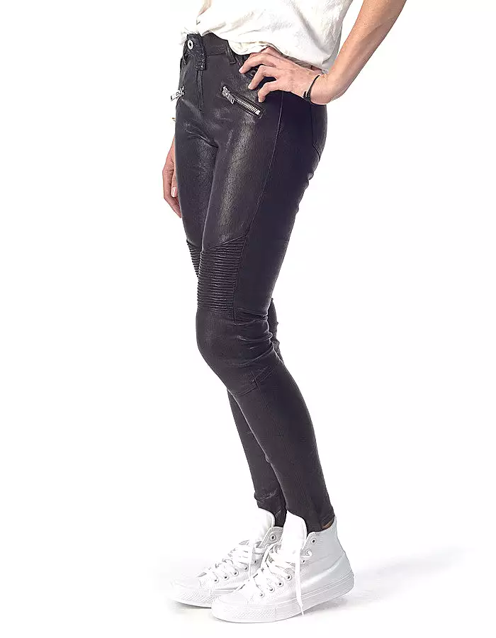 COCO - Stretch-Leather Skinny Pants