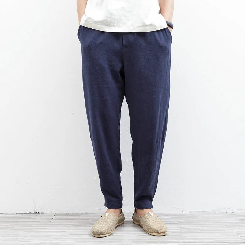 Cotton Linen Pants Skinny Harem