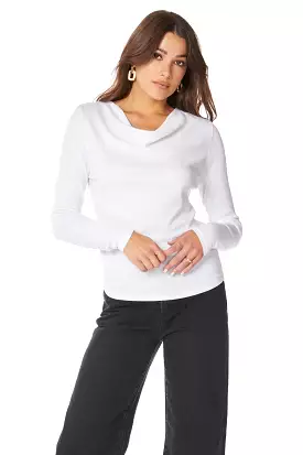 COWL NECK LONG SLEEVE TOP