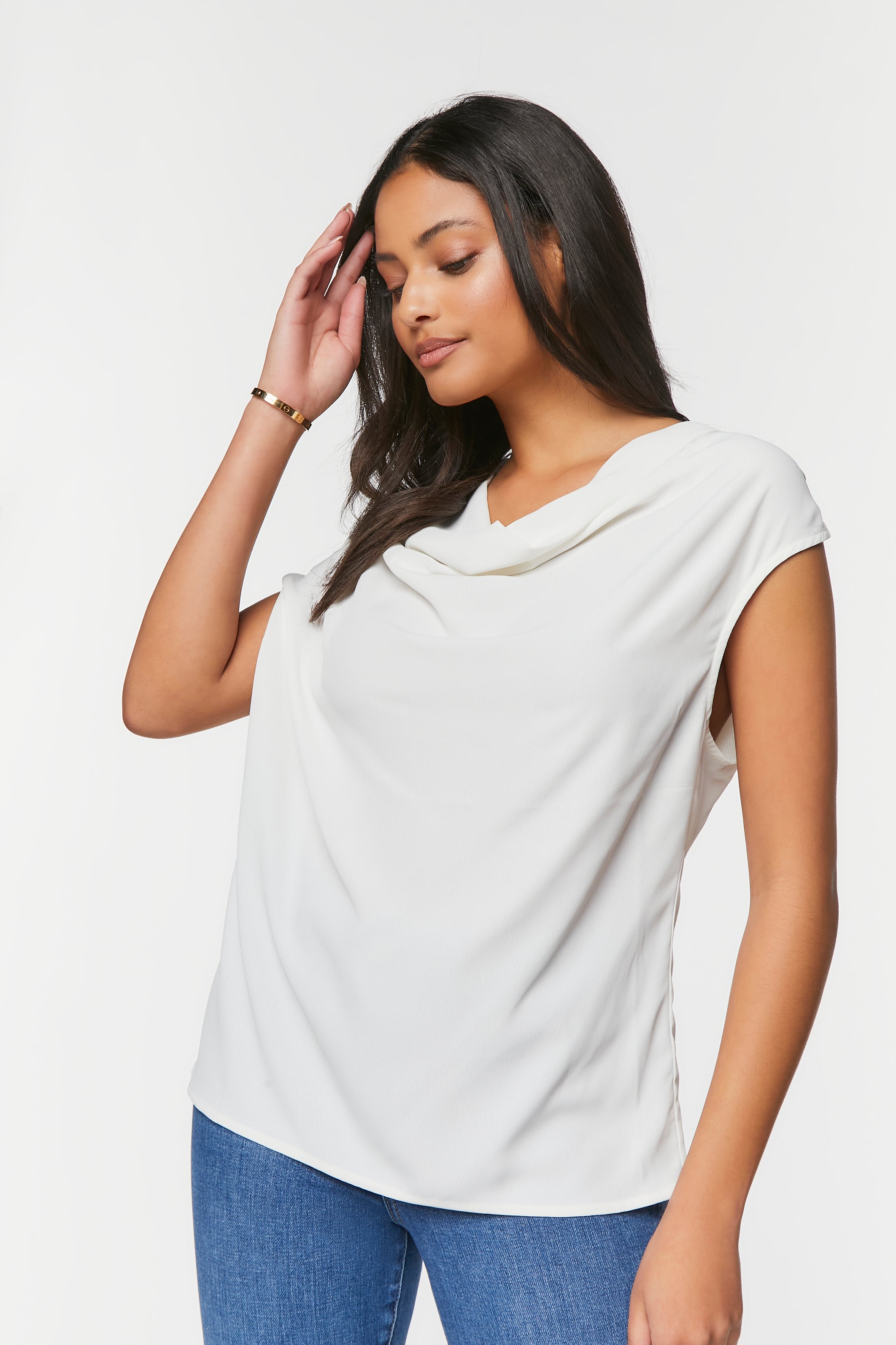 Cowl Neck Sleeveless Top