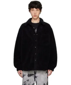 COÛT DE LA LIBERTÉ Black Tommy Sherpa Knit Oversized Jacket