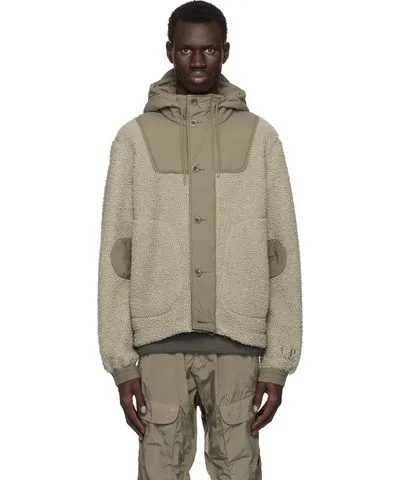 C.p. Company Khaki Medium Polar Shell Jacket