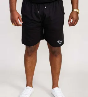 D555 Big Mens Black Couture Shorts With Elasticated Waistband (HOLBROOK)