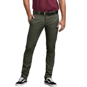 Dickies Men's Skinny Straight Fit Mid-Rise FLEX Double-Knee Work Pants