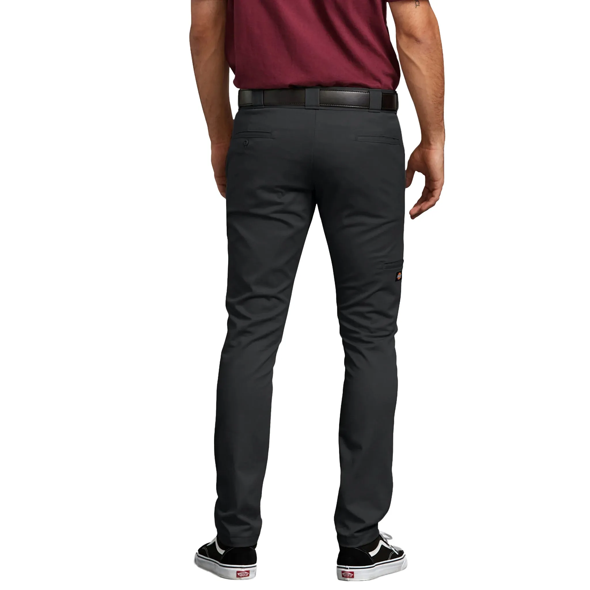 Dickies Men's WP811 Flex Skinny Straight Fit Double Knee Work Pants Black