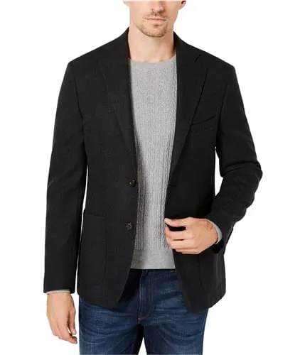 Dkny Mens Textured Two Button Blazer Jacket, TW2