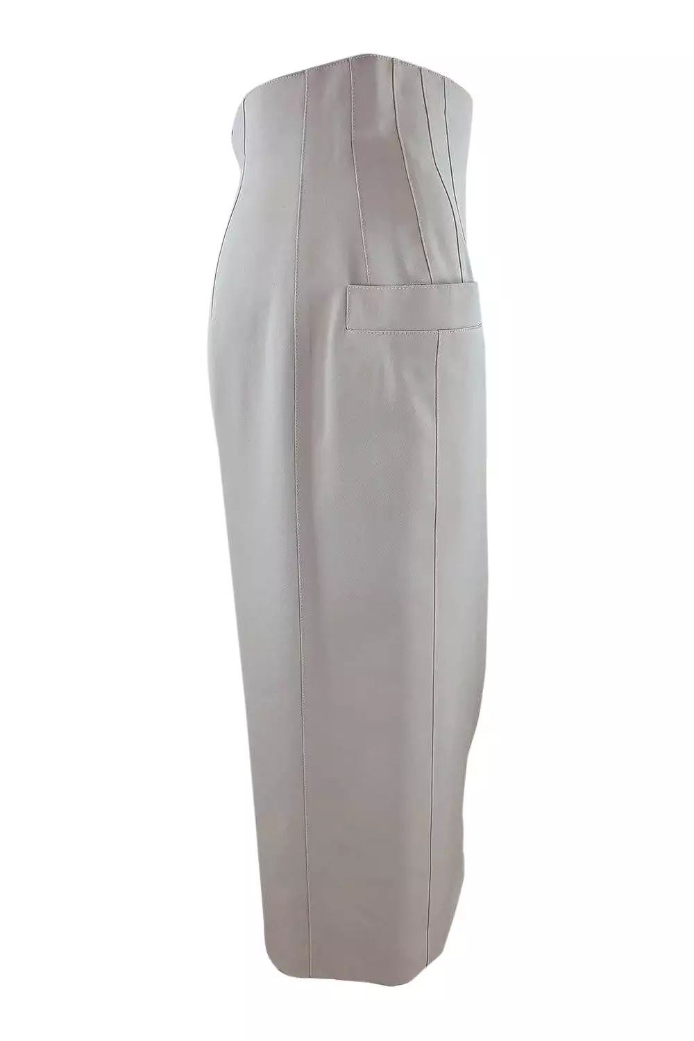 ESCADA Vintage 1980s Cream Pure New Wool Knee Length Pencil Skirt (36)