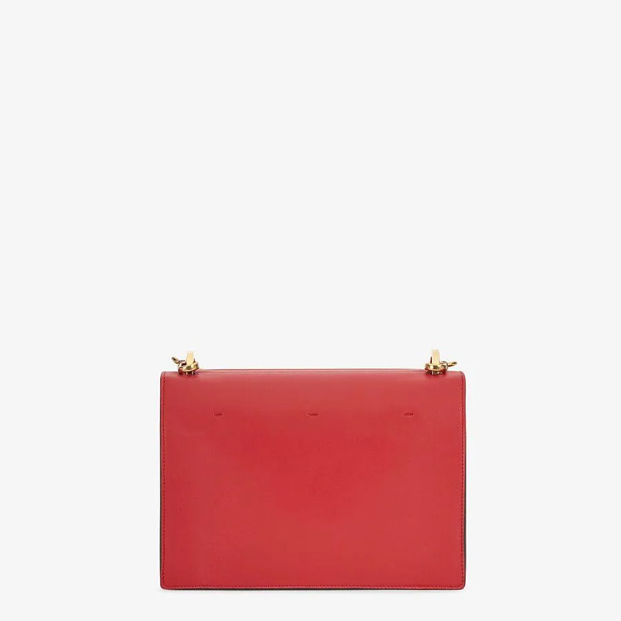 Fendi Kan U Leather Bag Red