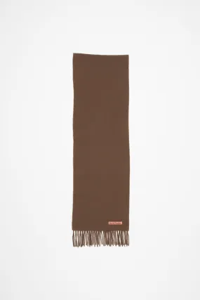 Fringe wool scarf - skinny