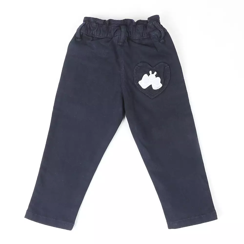 Girls Cotton Pant - Navy Blue