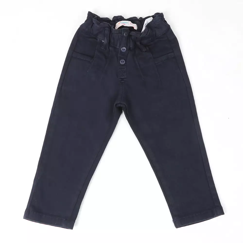 Girls Cotton Pant - Navy Blue