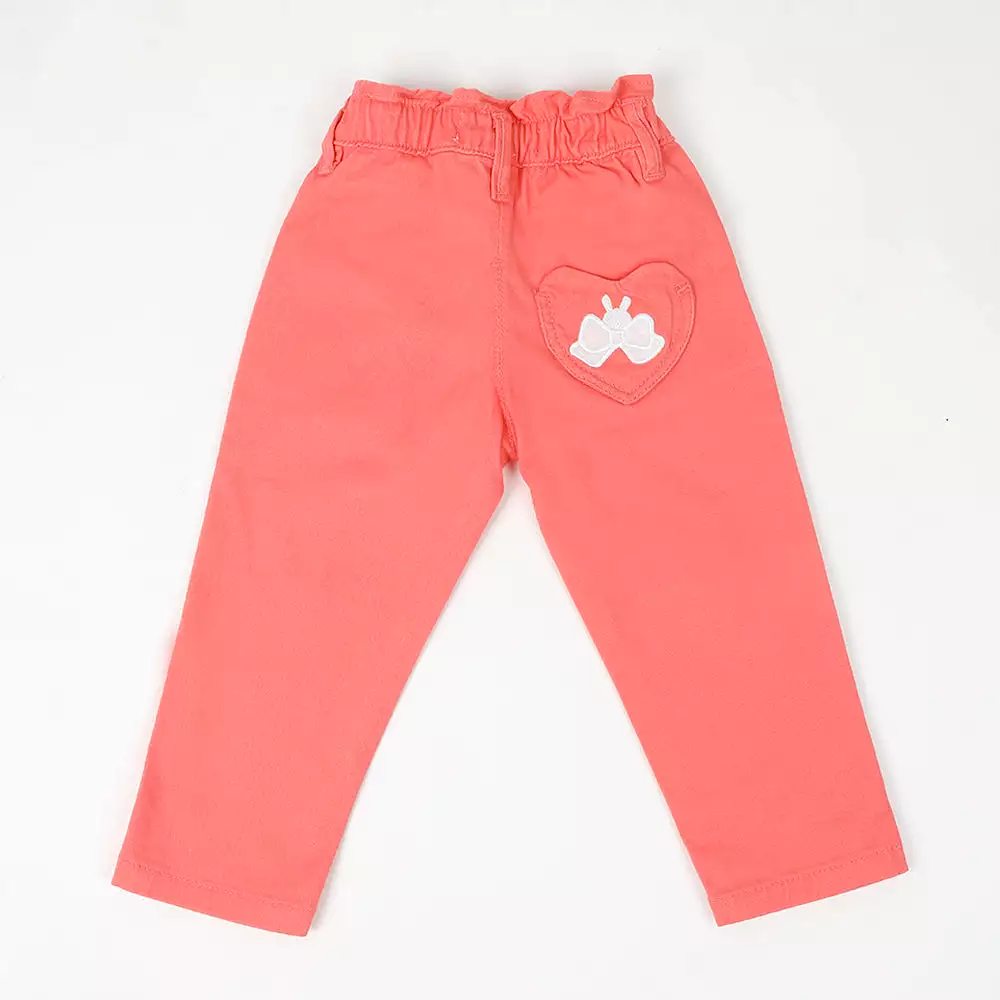 Girls Cotton Pant - Pink