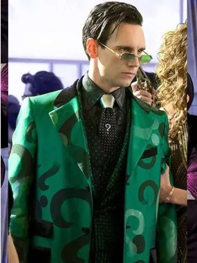 Gotham Season 5 The Riddler Cosplay Green Suit Coat - New American Jackets