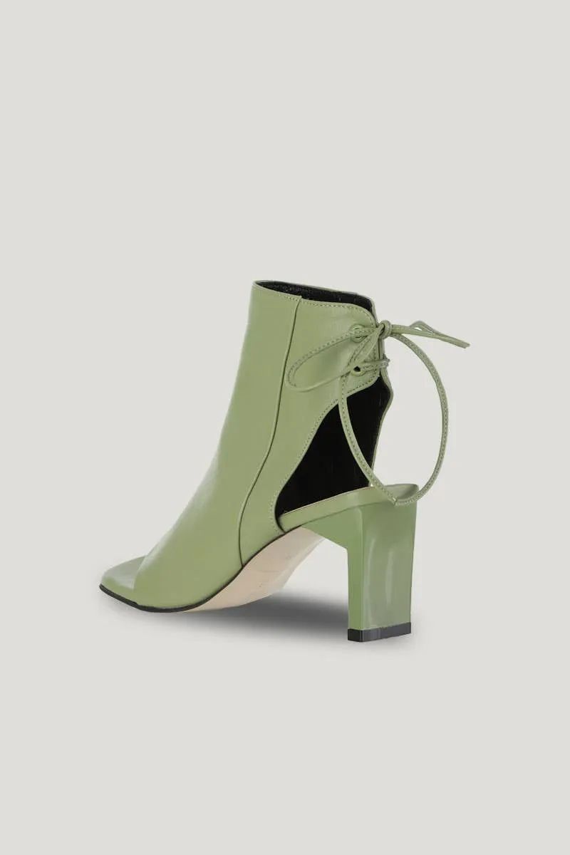 Green Boon Open Toe Boots