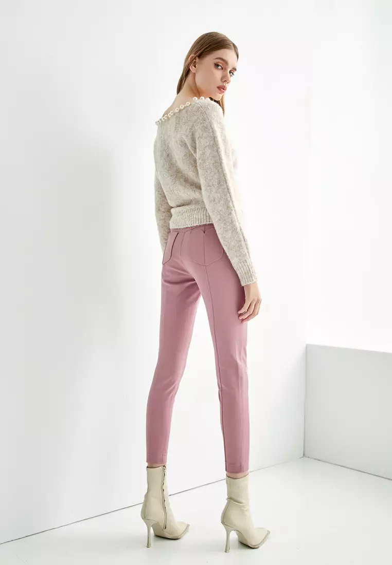 iROO Pink Basic Skinny Pants