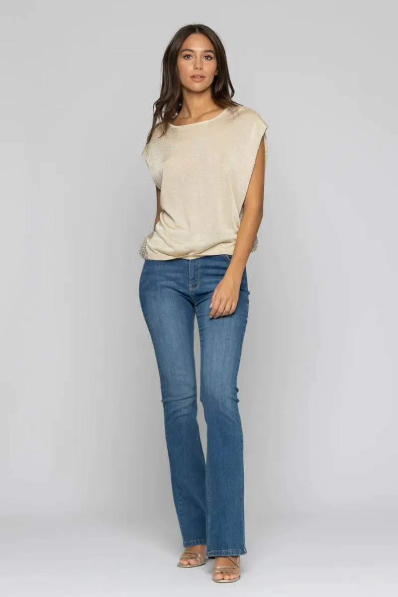 Jeans aderenti effetto used donna Blu