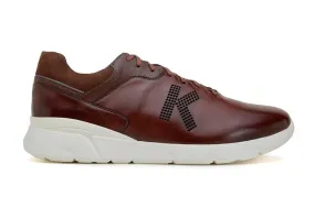 'Jogger' vegan lace-up sneaker by King55 - cognac