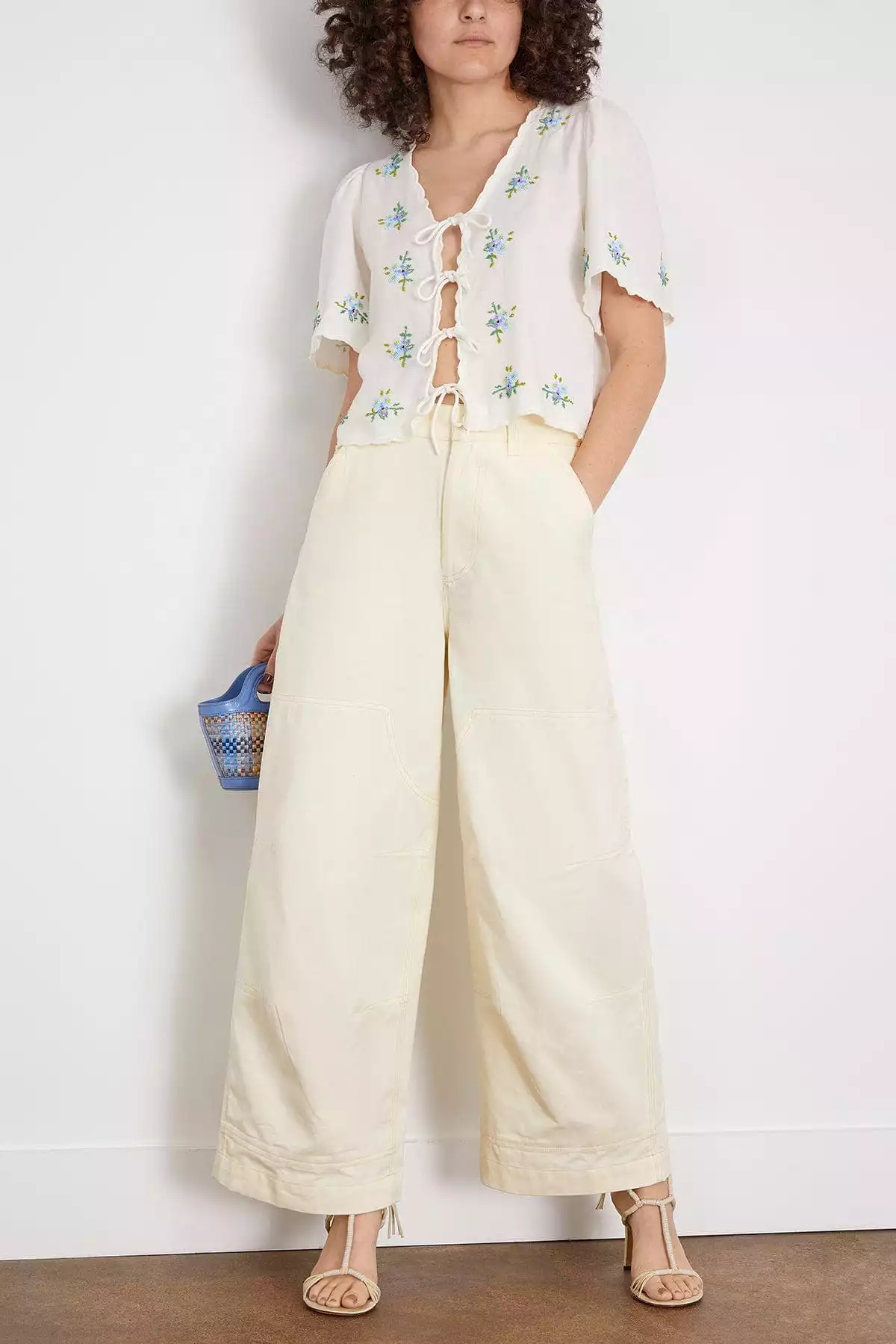 Karina Cotton Pant in Cream