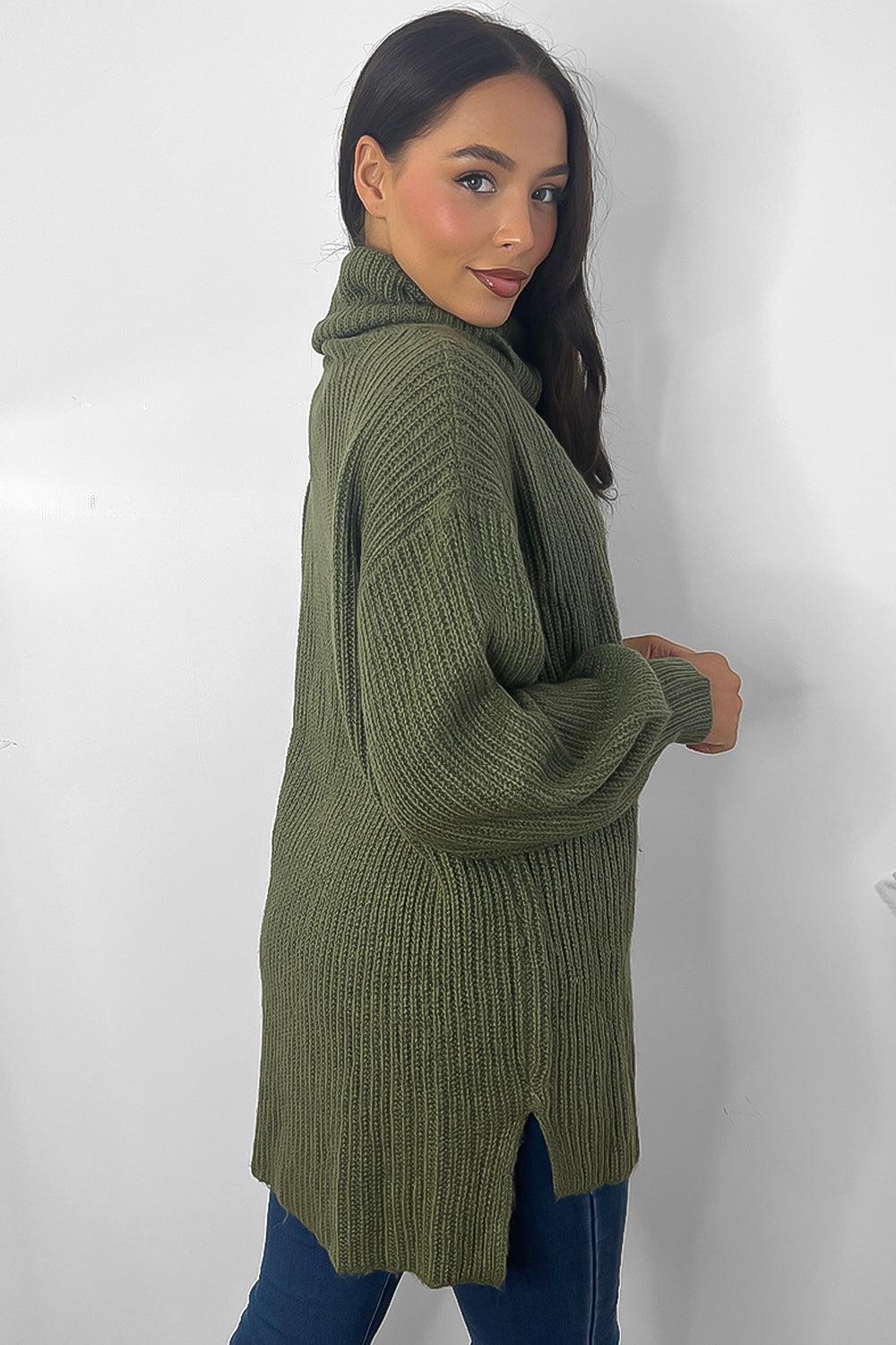 Large Cowl Neck Slouchy Fit Pullover