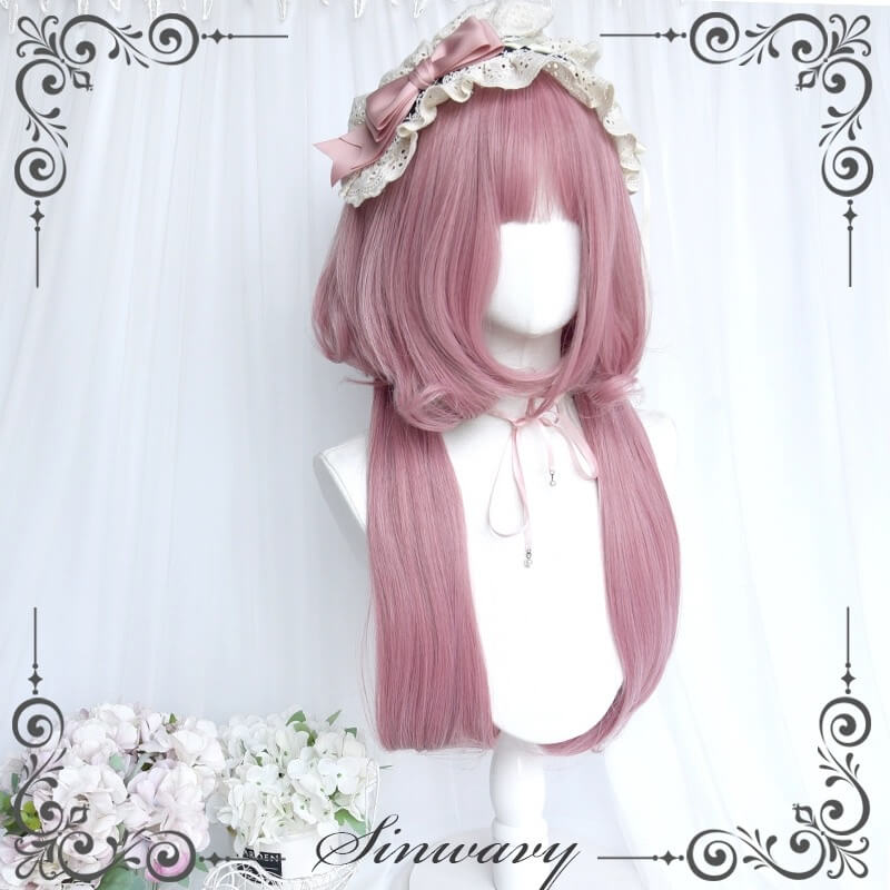 Lolita sweet cool pink cherry blossom jellyfish micro curly wig BY6215