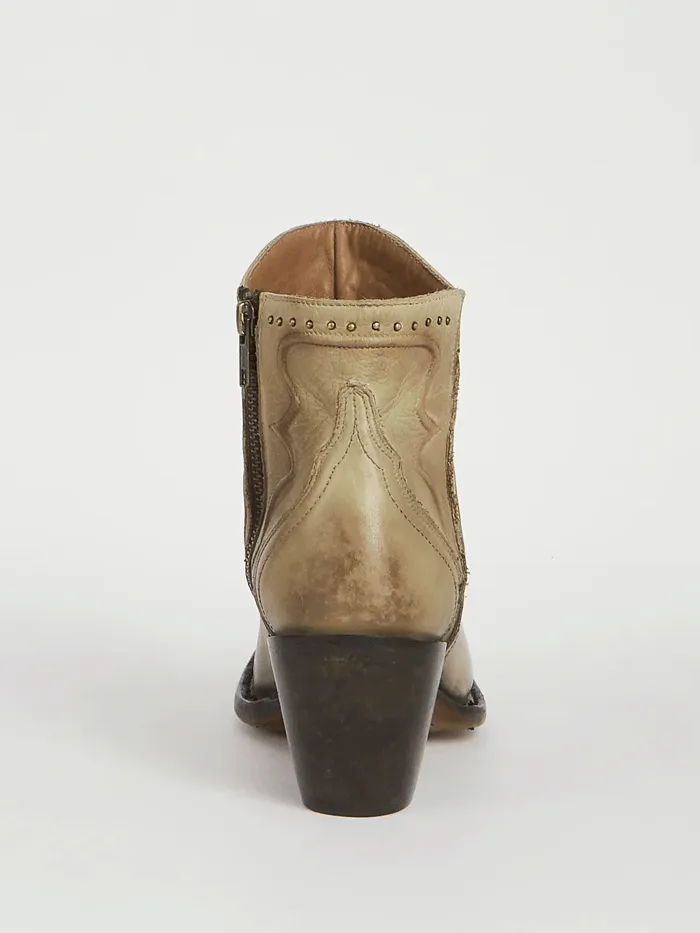 Lucchese M6011 Womens KARLA Studded Bootie Pearl Bone