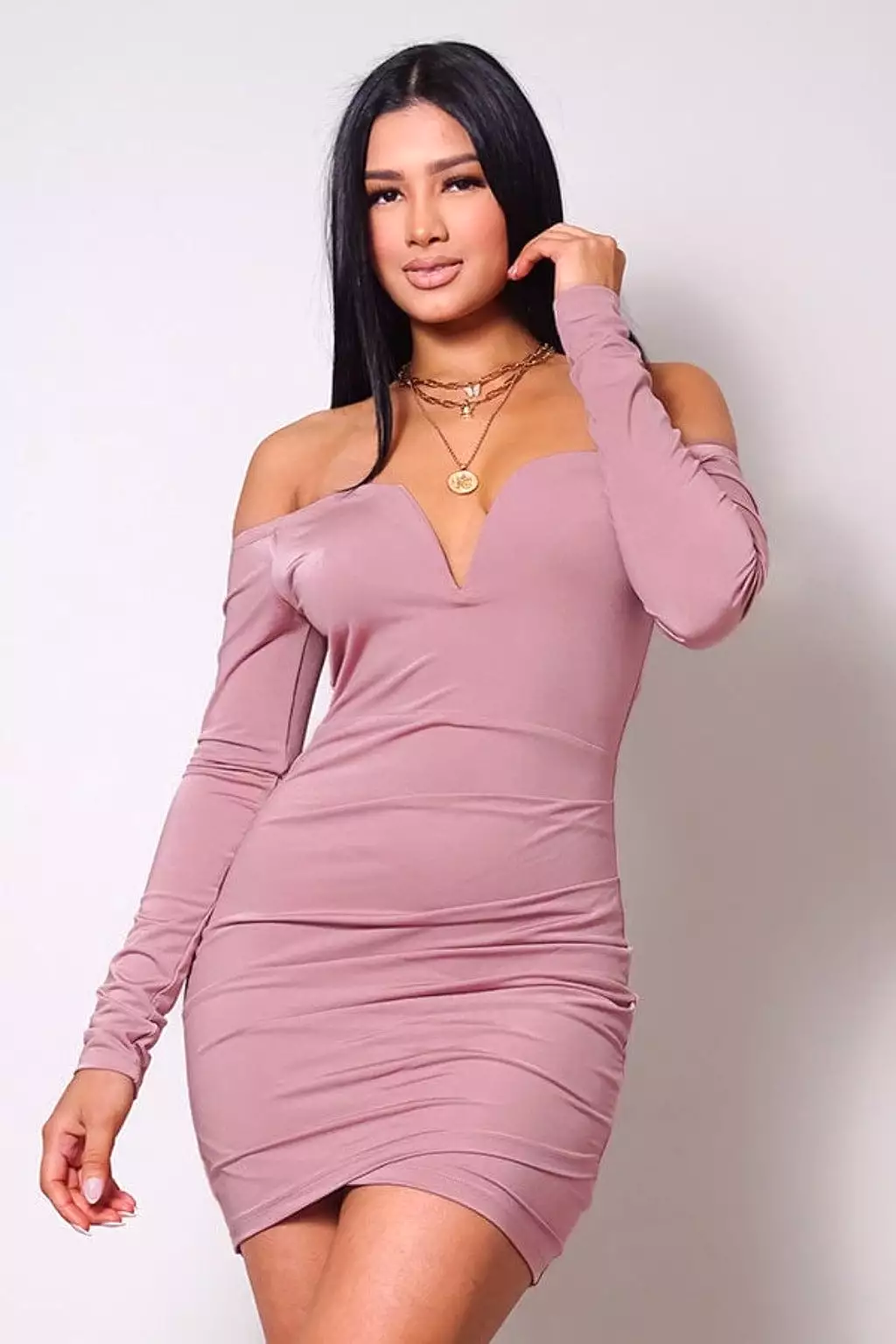 Maura Off Shoulder Mini Dress