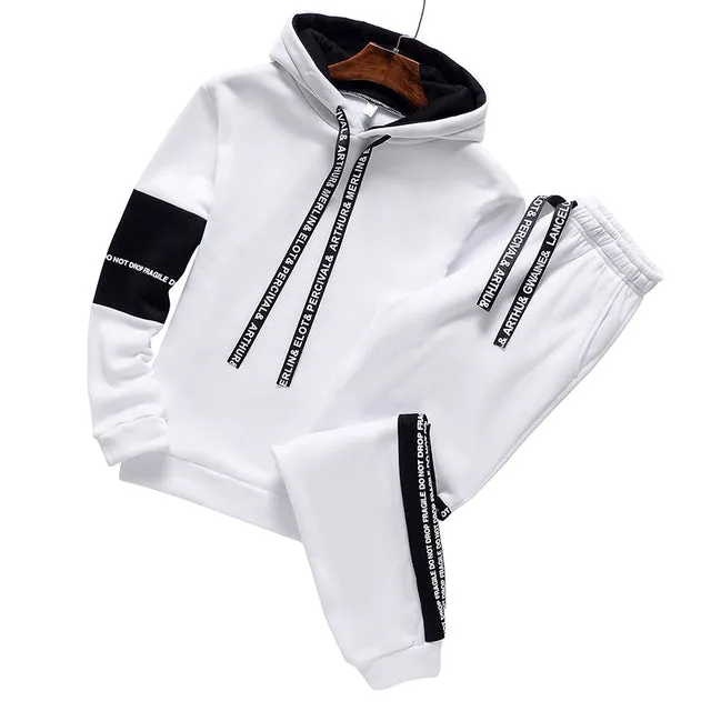 MBluxy Winter Hoodie Sets Men Tracksuit