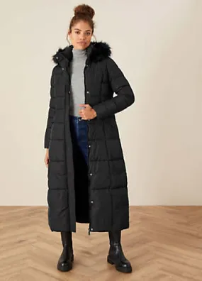 Monsoon Morgan Hooded Padded Maxi Coat | Kaleidoscope