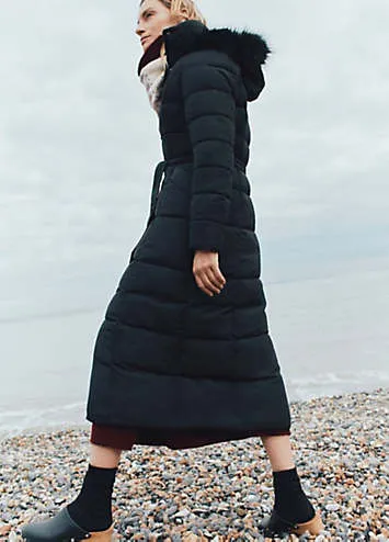 Monsoon Morgan Hooded Padded Maxi Coat | Kaleidoscope