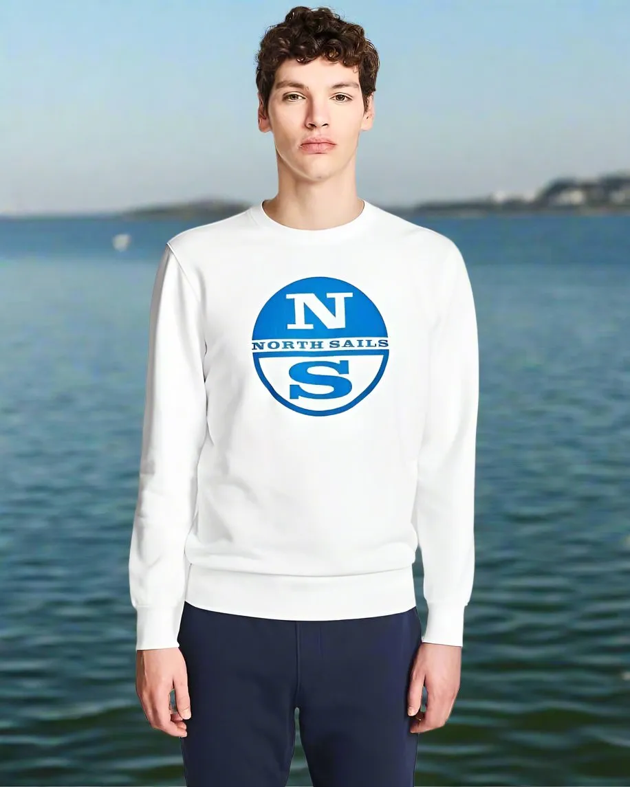 North Sails Organic Cotton Logo Sweatshirt White